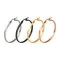 Arcuate Large Hoop Earrings Stainless Steel 18k Gold Hypoallergenic Huggie Earrings 50mm 60mm Earrings Women Men
