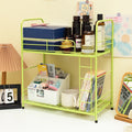 Newly Designed Multi-Coloured Bunk Bed Shaped Standing Type Storage Shelf Bookcase Metal Iron Material Double Tiers Eco-Friendly