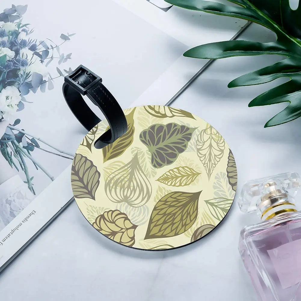 Wholesale Custom MDF Travel Round Shape Sublimation Luggage Bag Tags