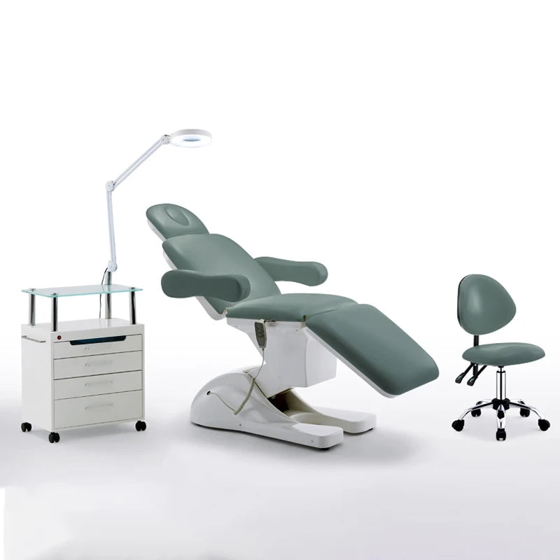 HICOMED Luxury Electric 3 Motors Beauty Bed Massage Tattoo Facial Chair Body Therapy Facial Bed Massage Table Optional  Color