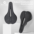 For Simple Hollow Breathable Net Anti-slip Shock PU Leather Bicycle Saddle for Road Bike MegaBDM