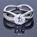 Fashion Moissanite Gemstone  Lady's  Ring  S925 Fine  Jewelry