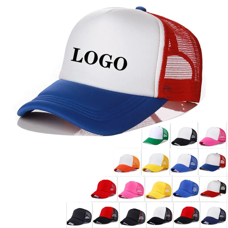 Custom Sublimation Logo Printed Blank Mesh Trucker Cap Hat