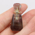 Hongzhuo Wholesale healing crystals stone natural fluorite pendant perfume bottles for gifts