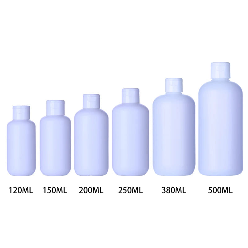 4OZ 5OZ 7OZ 8OZ 13OZ 16OZ Hdpe Plastic Bottle White Round Cosmetic Packaging Container Lotion Bottle Flip Top Cap MegaBDM
