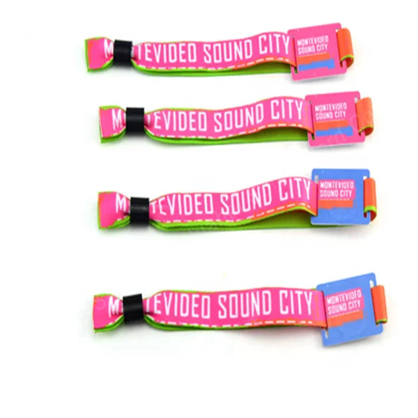 Wholesale Custom Promotional Gifts Printed Design Your Own logo Cheap Woven Wristband for Events