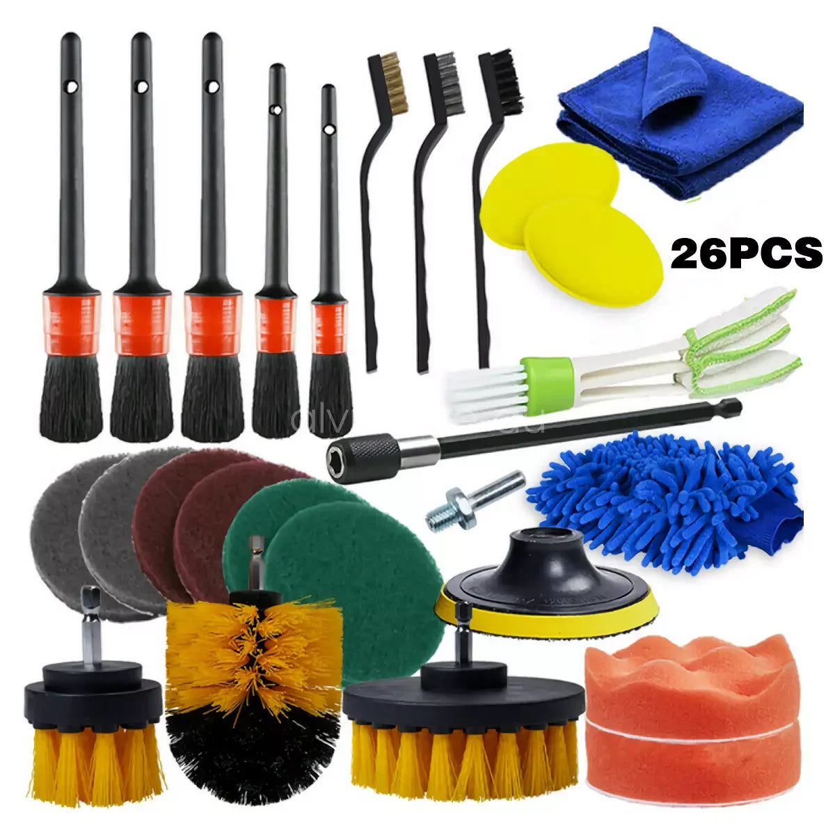 26pcs/set 18sets/carton Car Detailing Brushes Set Interior & Exterior Cleaning Brushes Clean Tool
