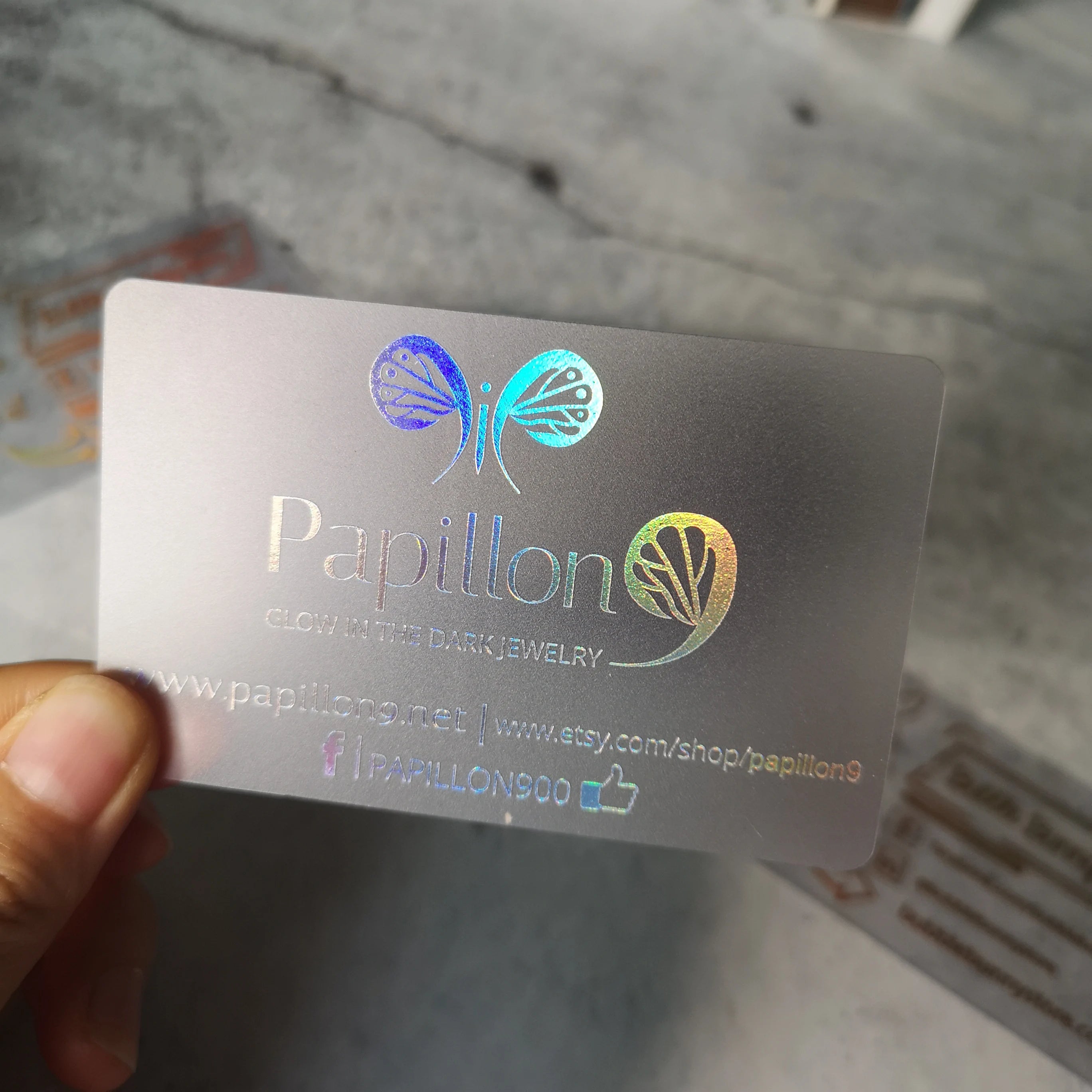 Custom Transparent PVC Business Cards Holographic Hot Stamping Foil Offset Printing Durable and Stylish