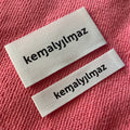 Varied Measurement Natural White Printing Cotton Labelprivate logo Design Beige Cotton Tags for Hoodies