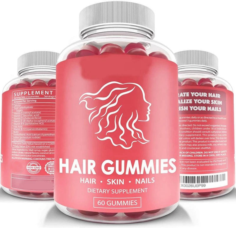 Private Label Improve Skin Bear Growth Vitamins Vegan Hair Gummy Bulk