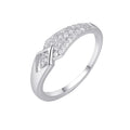 Kirin Jewelry's Simple 925 Sterling Silver Gold Plated Zircon CZ Ring for Wedding Engagement or Party