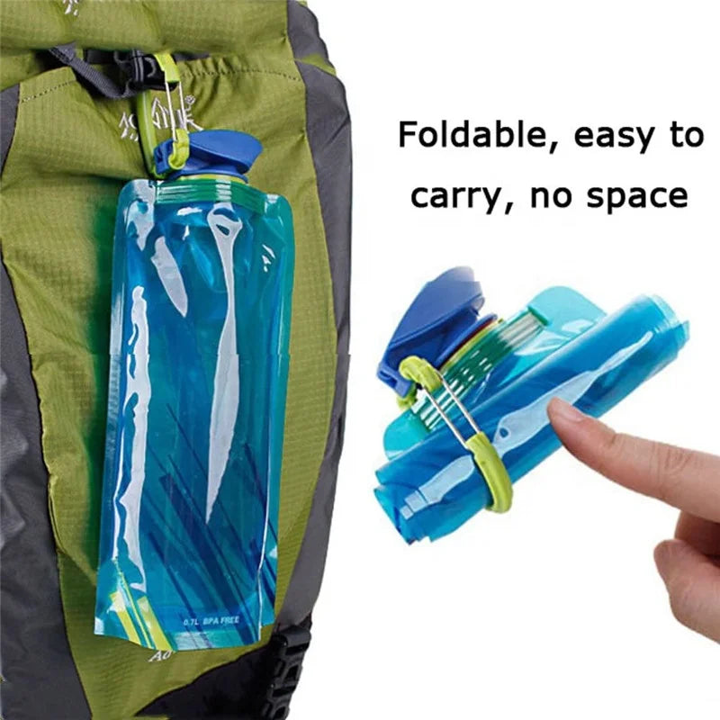 1PC Portable Ultralight Foldable Water Bag Soft Flask Bottle Outdoor Sport Hiking Camping Water Bag Folding Water Bucket Bags