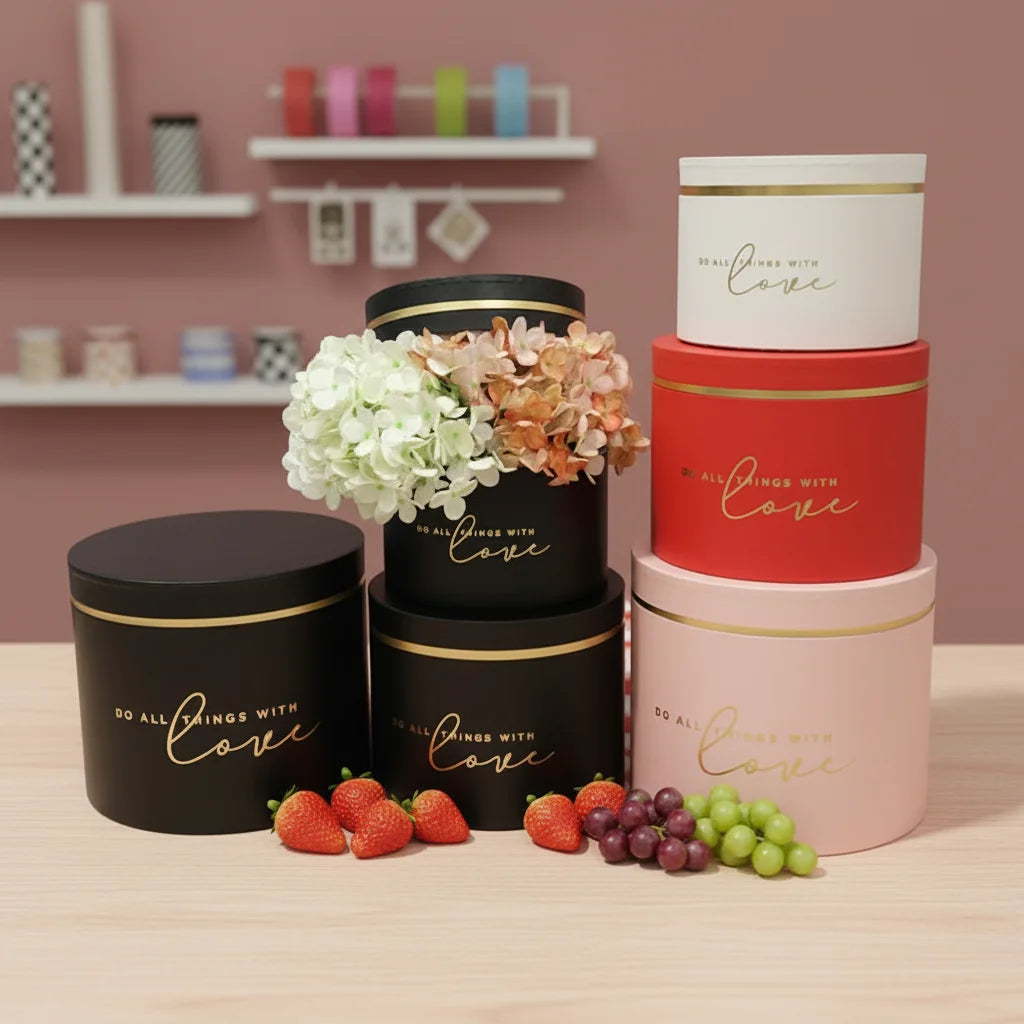 AM-GPA33 Ammy 3-Piece Set Flower Gift Box Large Fresh and Artificial Bouquet Packaging Art Paper Wrapping for Flowers
