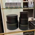 AM-GPA46 Ammy Wholesale 5 in 1 Gold Border Round Empty Box Set Five Artificial Flower Soap Flower Gift Round Box