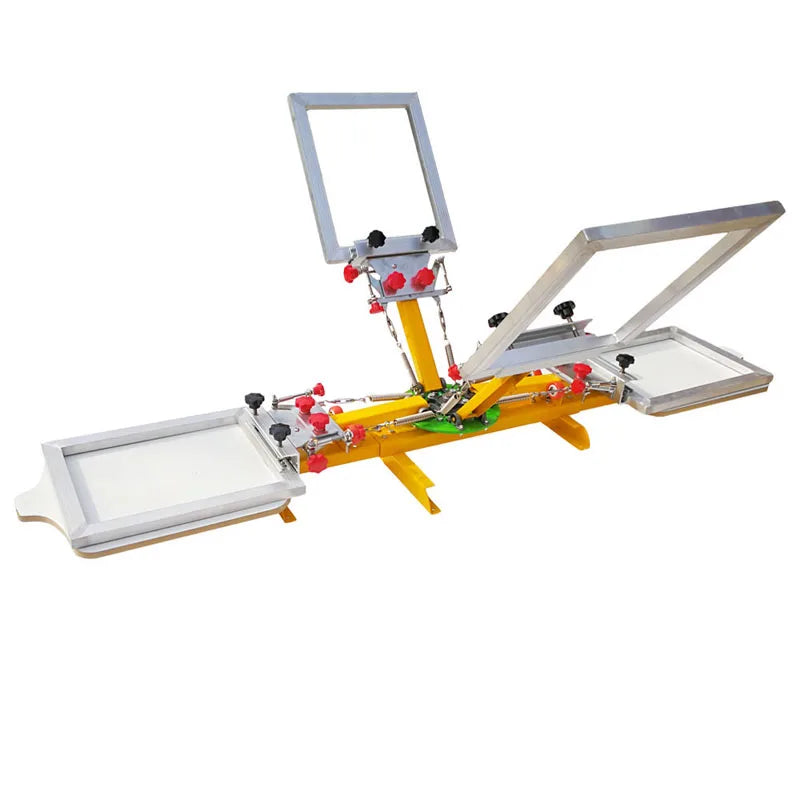 Clothing DIY Printing Equipment 4 Color Silk Screen Printing Machine 2 Station Press