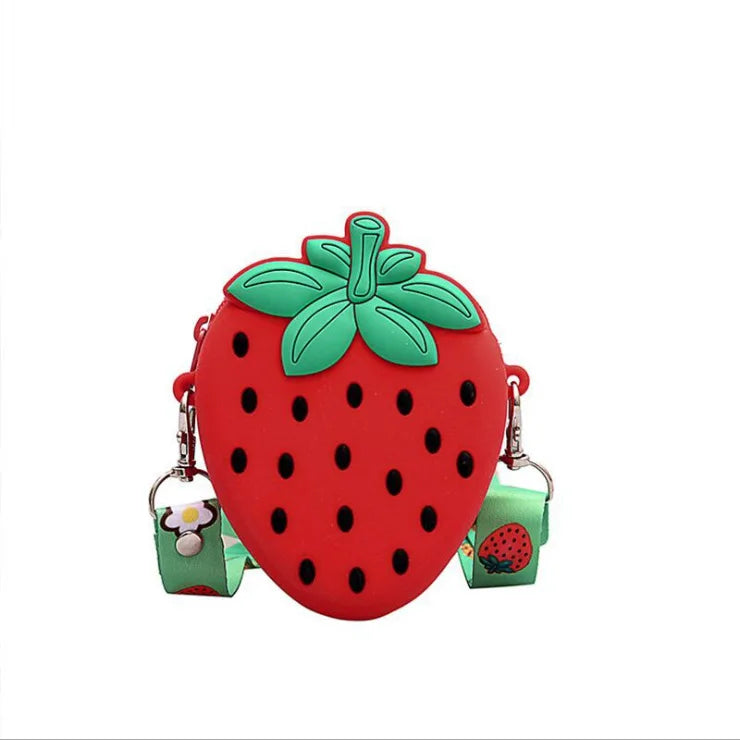 2026 Wholesale Factory Custom Cute Cartoon Fruit Avocado Silicone Pouch Mini Coin Purse Small Girls Zipper Wallet Designer
