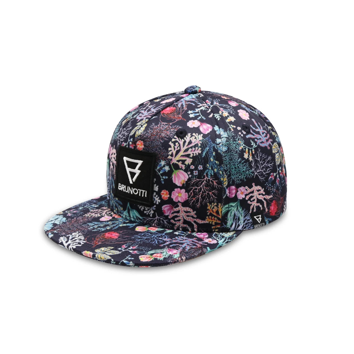 Wholesale Unisex 5 Panel Floral Snapback Hats Custom Logo All Over Sublimation Printed Hip Hop Casual Style for Outdoor Travel