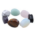 Set 10 Pairs Natural Stone Teardrop Ear Plugs Tunnel Ear Expander Stretcher Gauges Shellhard Piercing Jewelry Wedding Engagement