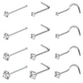 Wholesale Anti-Allergic 316L Stainless Steel Jewelry Fashion Accessories for Women Gold Plated Nose Rings Zircon Body Jewelry