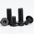 Stainless Steel Low Profile Hex Socket Bolts Black Zinc M2.5 M3 M4 M5 M6 M8 Thin Head Cap Screw M2 M2.5 M3 M4 M5 M6 M8