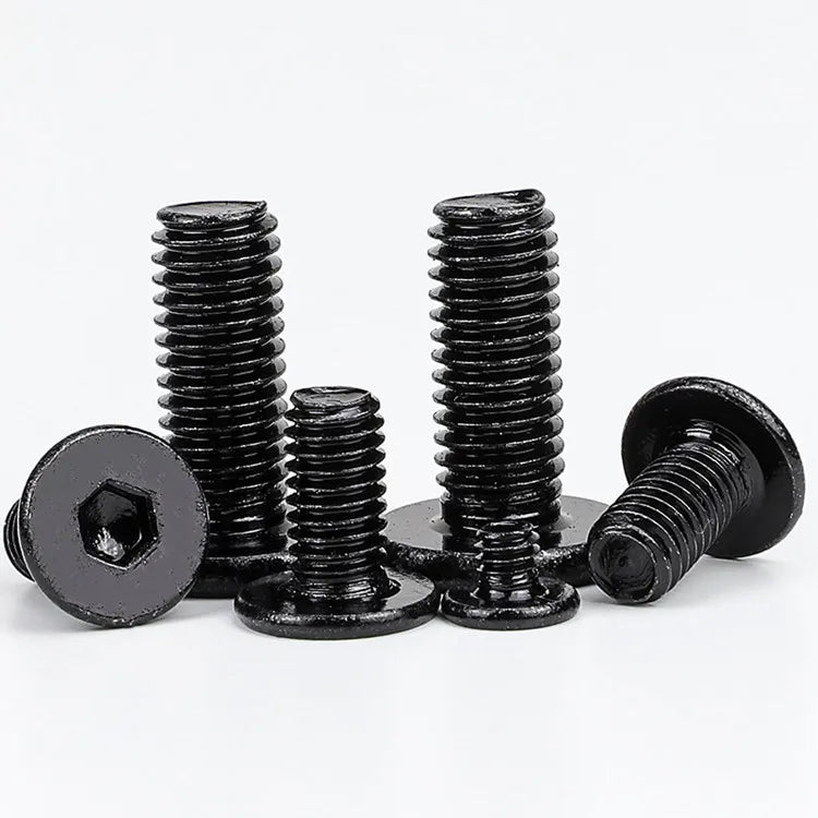 Stainless Steel Low Profile Hex Socket Bolts Black Zinc M2.5 M3 M4 M5 M6 M8 Thin Head Cap Screw M2 M2.5 M3 M4 M5 M6 M8