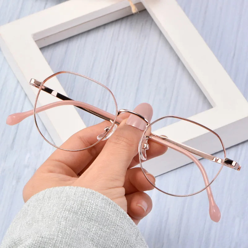 Fashion Models Eyewear Titanium Optical Glasses Frame Unisex Round Metal Optical Spectacles Eyeglasses Glasses Metal Frame