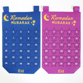 Ramadan Calendar Felt Decoration for Eid Gift Festive Mubarak Decor