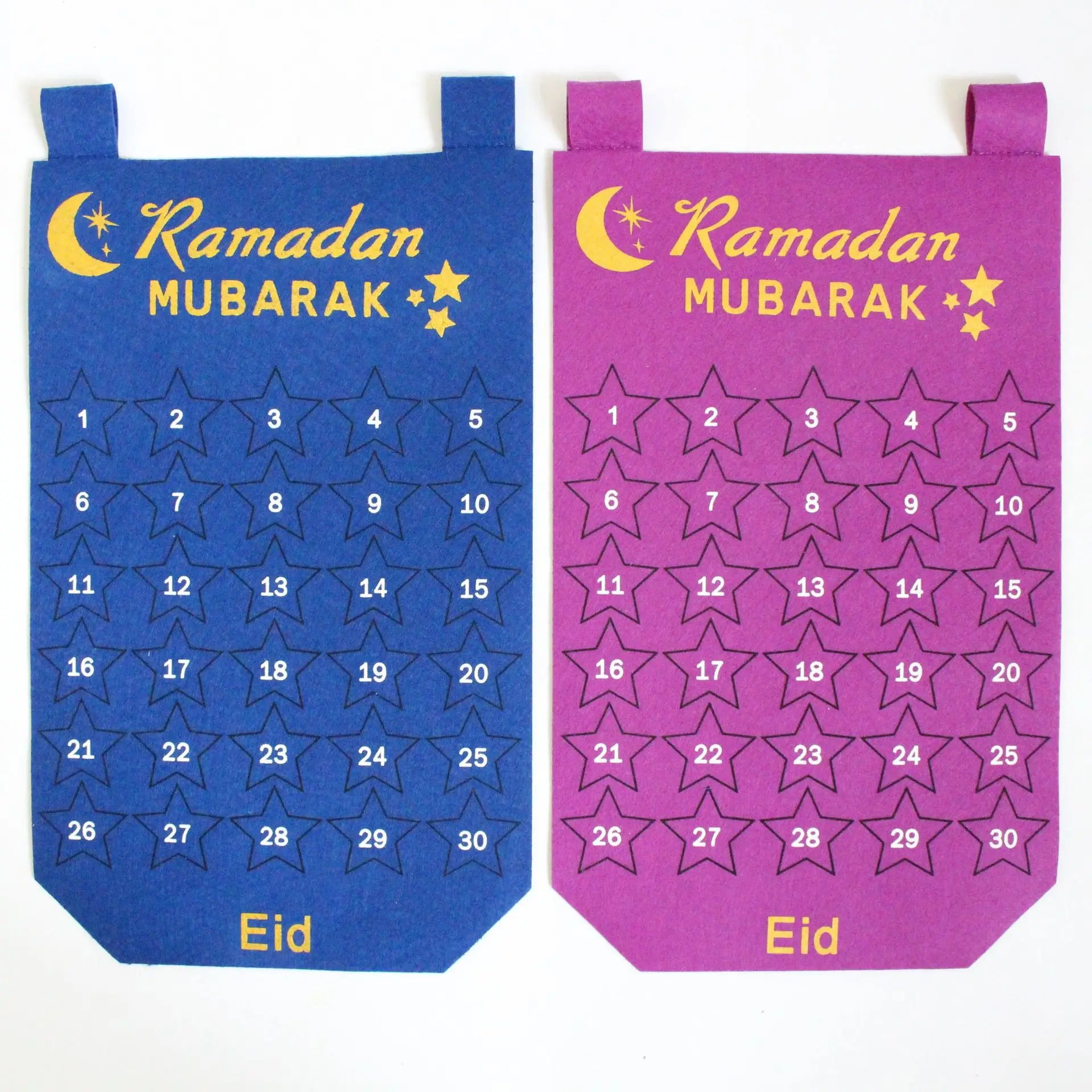 Ramadan Calendar Felt Decoration for Eid Gift Festive Mubarak Decor