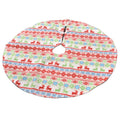 Sales Promotion 42'' Printed Reindeer and Snowflake Flannel Christmas Tree Skirt Soft Xmas Decoration for Tree