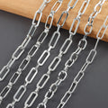 C225 1m/lot Rhodium Plated Copper Metal DIY Chain Jewelry Making Findings for Bracelets Necklaces for Weddings Parties