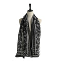 MIO Lightweight Chiffon Scarf for Women Fashionable Skull Printing Shawl Wrap for Spring Summer
