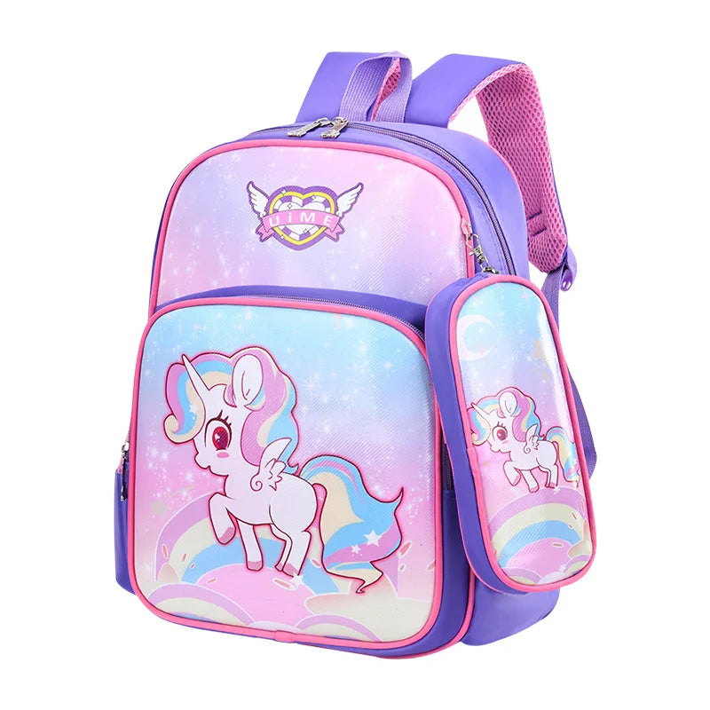 2024 New Children's Lightweight Wear-resistant Backpack Designed for School Cute Cartoon unicorn Bag