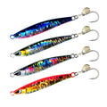 Metal Jig Lures 60g 80g 100g Deep Sea Sinking Slow Falling Lure Peche Jigs Fishing Lures Luminous and UV Lead Jigs