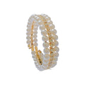 White Pearl Rhinestone Napkin Rings Elegant Round Napkin Holders - 2"