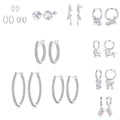 925 Sterling Silver Fashion Jewelry Earrings Fine Jewelry Zirconia Leaf Clover Cute Cat Dog Metallic Twist Sparkling Earrings