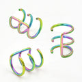 Stainless Steel Fashion Ear Cuff Gold Color Plating None Piercing Lip Ring Fake Labret Lip Piercing Jewelry