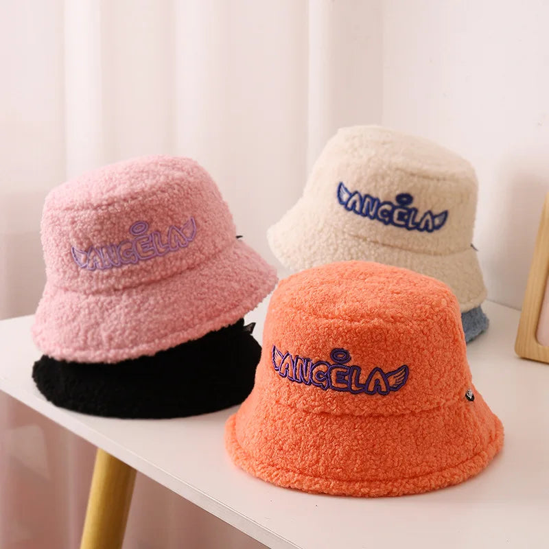 Designer Custom 3D Embroidered Logo Warm Winter Ski Party Fuzzy Furry Fisherman Bucket Hat Unisex