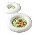 MIDAS Minimalist White Ceramic Dishes Plates Porcelain Dinner Set Eco-Friendly Durable Restaurant Dinnerware Customizable Design