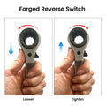19/22mm Scaffolding Ratchet Spanner Ratchet Double Hexagon CRV Socket Scaffold Pear Nickel  Podger Handle