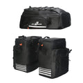 ASRQGOAL All-in-One 3 in 1 Bike Trunk Bag Bicycle Commute Pannier Carrier with Waterproof MTB Rack & Rain Cover 48L Black