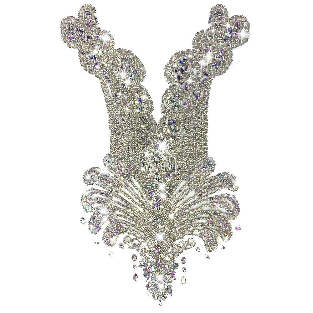 W006 Wholesale New Arrival  Luxury Sets Wedding Bridal Accessories Diamond Jewelry Dress Patch Crystal for Evening Gown