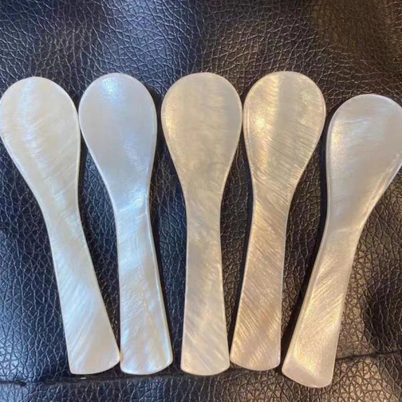 Customize logo White 9cm Natural Mother of Pearl Caviar Spoon