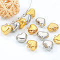 Heart Shaped Cabochon Pendant in Stainless Steel Hollow & Polished Love Charm for Jewelry Making for Gifts & Components