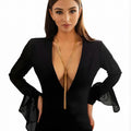 Designer Y Shape Long Tassels Chain Necklace for Women Trendy Mature Ladies Chest Chain Accessories on Neck 2025 Fashion Jewelry