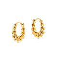 Milskye Hot Selling 18kGold Plating French Clip Earrings Jewelry 925 Sterling Silver Twist Hoop Earrings