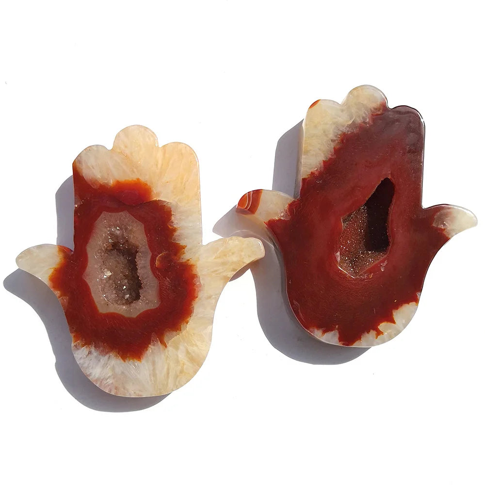 Wholesale Crystal Stone Sculpture Natural Red Agate Hand Gemstone Geode Quartz Bulk