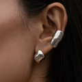 J&D Design 18K PVD Gold Plate Silver Stainless Steel Minimalist Cool and Trendy Ear Cuff