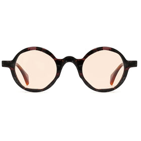 High End Fashion Design Vintage Custom Logo Unisex Round Polarized Acetate Sunglasses
