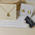 White Matt Cardboard Jewelry Display Card with Silver Foil logo