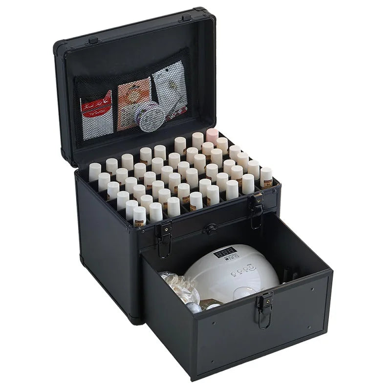 New Arrival Stylish Gel Polish Kit Box Portable Salon Nail Tool Box with Large Capacity